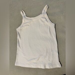 White Textured Tank Top